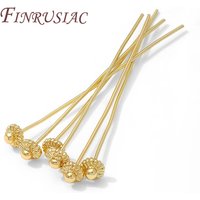 10/20Pcs/Lot 18K Gold-plated Pins For Jewelry Making Supplies,Brass Flowers Pins For Earrings Accessories,DIY Jewelry Findings