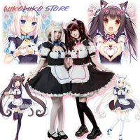 Vanilla Cosplay Costume Maid Dress Maid Outfit NEKOPARA Chocola Vanilla OVA Maid Game Uniform Cat Neko Girl Women