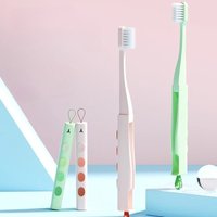 1pcs Portable Travel Soft Hair Folding Toothbrush Household Adult Cleaning 0.12mm Antibacterial Filament Toothbrush