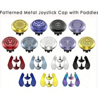 6 in 1 Metal Joystick Cap&Paddle Set for PS5 Elite Controller,Accessories,Includes Joysticks,Paddles&Exquisite Gift Box
