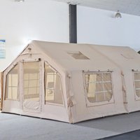 High Quality Cotton Fabric Camping Inflatable Air Tent for Four Season Outdoor Family Camping & Glamping
