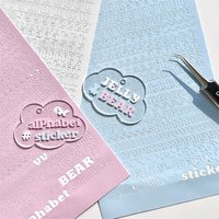 3Pcs Cute Colored Alphabet Letter Sticker Album Diary DIY Scrapbooking Journal Decorative Material Stickers