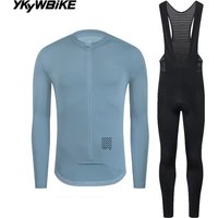 AliExpress YKYWBIKE Men's Cycling Sets Long Sleeve Long Bib Pants Bicycle Clothes Man Cycling Maillot Road Bike Kit Cycling Clothing