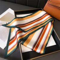 NEW Fashion Print Long Silk Scarf Graphic Ribbon For Women Soft Cozy Silk Scarf Versatile Neckerchief Length Luxury Headband
