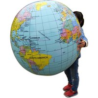 90CM inflatable balloon teaching prop English version inflatable map ball children's geography enlightenment children's toy