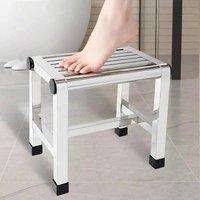 Stainless Steel Shower Chair AntiSlip Support Bench Corrosion Resistant Heavy Duty Stool for Bathroom Elderly Use