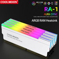 5V-3PIN ARGB DDR4 DDR3 Memory Heat Sink Aura Sync DDR Memory RAM Cooler with Thermal Silicone Pad for Desktop Computer PC Memory