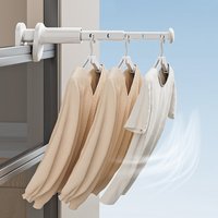 Retractable Clothes Drying Rack Folding Balcony Drying Pole No Drilling Required Snap-On Design Ideal for Travel Business Trips