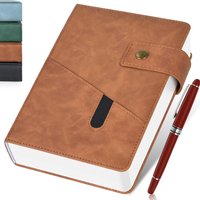 A5 Size 200-Page Premium Leather Journal with Elastic Pocket Perfect Personal Daily Diary for Writing,Note-Taking,and Reflection