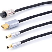Silver Plated OCC High-fidelity Hifi DC Power Cable USB A-2.5mm/2.1mm Dedicated Audiophile Audio DC 5.5*2.5-2.1 for Keces Linear