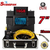 SYANSPAN 16GB DVR/WiFi 30/50/100/200M Pipe Inspection Camera 7"/9" HD 1000TVL Waterproof IP68 Drain Sewer Industrial Endoscope