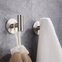 1PCS, No punching self-adhesive hook, Stainless steel bathroom hook,bathroom accessories kitchen organizer