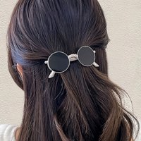 One Elegant Gold Metal Hair Clip - Handmade Sunglass Shaped Hair Clip for Women - Fashionable Hair Accessory and Gift