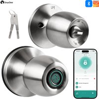 SmarDeer Fingerprint Lock for Tuya Smart Lock with Bluetooth Door Lock Keyless Entry with Fingerprint and Tuya App