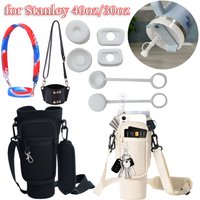 for stanley Quencher Cup Sleeve 40oz Neoprene Water Bottle Carrier Bag with Phone Pocket Water Bottle Covers Bottle Holder Pouch