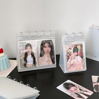 MINKYS Cute 3 inch Kpop Photocard Display Stand Holder Photo Card Holder Storage Album Stationery