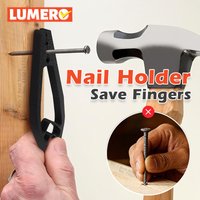 Nail Holder Tool Finger Protection Nail Fixer Plastic Sliding Joint Pliers Accurate Nail Placement for Woodworking DIY Repair