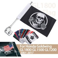 For Honda GoldWing 1800 GL1800 Flag GL1500 GL1200 Motorcycle Flagpole Decorative Flags Aluminum Rear Side Antenna Flag Pole