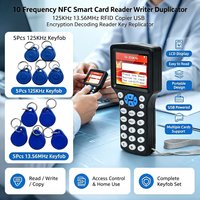 DIXSG Duplikator RFID 125KHz Kopiarka Kart Kluczowych RFID Super Zaawansowany Czytnik Kart Inteligentnych 13.56MHz Szyfrowany Programator USB UID / T5577