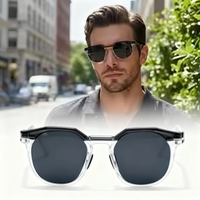 Unisex Retro Polarized Cycling Sunglasses UV400 Outdoor Sports Square Frame Travel Driving Sun Glasses