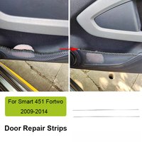 2pcs Stainless Steel Car Door Net Bag Non-elastic Repair Strip For Mercedes Smart 451 Fortwo 2009-2014 Modification Accessories