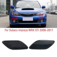 2PCS For Subaru Impreza WRX STI 2008-2011 Front Bumper Headlight Headlamp Washer Spray Jet Nozzle Pump Cover Cap Lid Unpainted