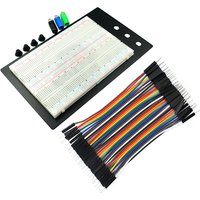 ZY-204 Breadboard-Kit mit Überbrückungsdrähten, 1660 Experimentierplatine für Stromkreistests, 20 cm Stecker auf Stecker DuPont-Kabel (40-polig)
