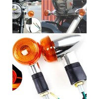 Motorcycle Turn Signal Lights Chrome Bullet Front Rear For Yamaha XV125 250 400 500 535 750 1000 1100 Viragov-star V-max 1200