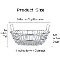 Heavy Duty Stainless Steel BBQ Ash Basket Charcoal Grill Accessories for Easy Cleanup