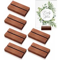 6/12Pcs Wood Place Card Holders Table Number Holders Sign Holders Photo Card Display Stand for Wedding Party Events Decoration