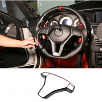 For Mercedes Benz A B C E CLA CLS GLA GLK SLK Class W176 W246 W204 W207 W212 W117 Car Sticker Steering Wheel Frame Trim Cover