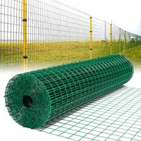 skPVC Coated Wire Fencing Galvanized Wire Fence Roll Hot Dipped Galvanised Wire Fences Farm Garden Protective Border Fence Anti-corrosion No Rust Mesha