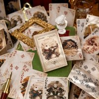 1Box Retro Alice Series Playing Cards,Blue Core Paper Playing Cards Chess and Card Games Board Games Holiday Party Games