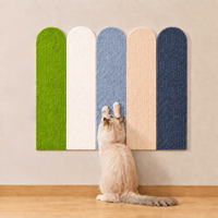 4pcs Self-Adhesive Vertical Cat Scratching Board, Wall Sticker, Wear-Resistant, No Shedding, Non-Damaging to Claws, Wall-Mounted