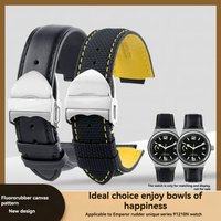 Bracelet de montre en caoutchouc pour North Flag TUDOR 91210N, série North Flag Flag Type, bracelet de montre en cuir surélevé, accessoires 22mm