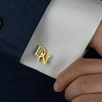 Personalized Custom Stainless Steel First Letter Cufflinks For Groom's Wedding Cufflinks Men's Cufflinks As Gifts For Him