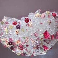 MAGOGO Handmade Flowers Petticoat Fairy Lolita Tulle Skirt Daily Boneless Fluffy Tutu Skirts Women Mini Skirt Bubble Underskirt