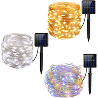 4/7/12/22/32M LED Solar String Fairy Lights Outdoor Path Garlands Lamp Patio Waterproof Christmas Wedding Garden Street Lights
