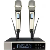 UHF Microphone Professional Dual Wireless Microphone Handheld Mic for Stage Performance Conferences Speech Karaoke Home System