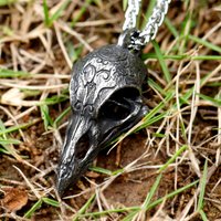 2023 Fashion Nordic Viking Raven Pendant Stainless Steel Crow Domineering Chain Necklace Viking Punk Men Jewelry free shipping