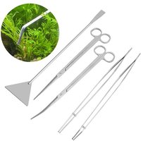 AliExpress NONE 2026 Aquarium Cleaning Tools Set Fish Tank Tweezers Scissors Gravel Leveler Glass Cleaner Aquarium Accessories