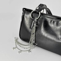 Lacteo 3 Style Trend Creative Hollow Five-Pointed Star Pendant Bag Keyring for Women Exquisite Punk Keychain Charm Jewelry Gift