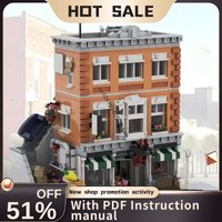New 3152Pcs City Hot Selling Street View Moc Modular Hardware Store Model Building Block Diy Creative Ideas Toys Birthday Gifts