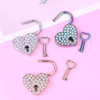 Neue Metall Liebe Wunsch Schloss Schlüssel Vorhängeschlösser Diamanten Herzförmige Schloss Für Schmuck Box Kleine Holz Box