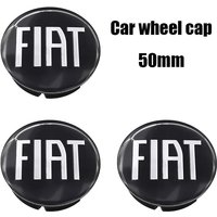 4Pcs 50mm 3D Fiat Logo Wheel Hub Center Cap Dustproof for Fiat 500e Tipo 500 500x Panda Punto 500L bravo Cronos Auto Accessories
