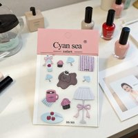3D Single Sheet Epoxy Resin Decals Transparent with Cute Black Cat Jelly Relief Stickers for DIY Phone Cases and Laptop Decor