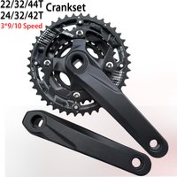 22/32/44T 24/32/42T MTB Crankset Single/Triple Speed Chainirng 64/104BCD 170/175mm Bike Crank set 3*9/10S 27S 30S Chainwheel