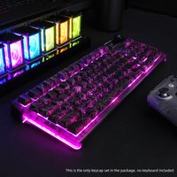 Spider Web Keycaps Cherry Profile Shine Through Keycap Set Black Backlight for Mechanical Keyboard 130 Keys Caps