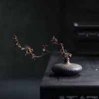 Retro Chinese Ceramic Flower Tea Tray Ornaments, Home Decoration Vase, Ceramic Vases for Decoration, Plant Pots