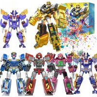NEW SEMBO METAL CARDBOT Building Block Anime Black Gold Version Ultimate Blue Cop Assembling Movable Model Toys Children's Gift